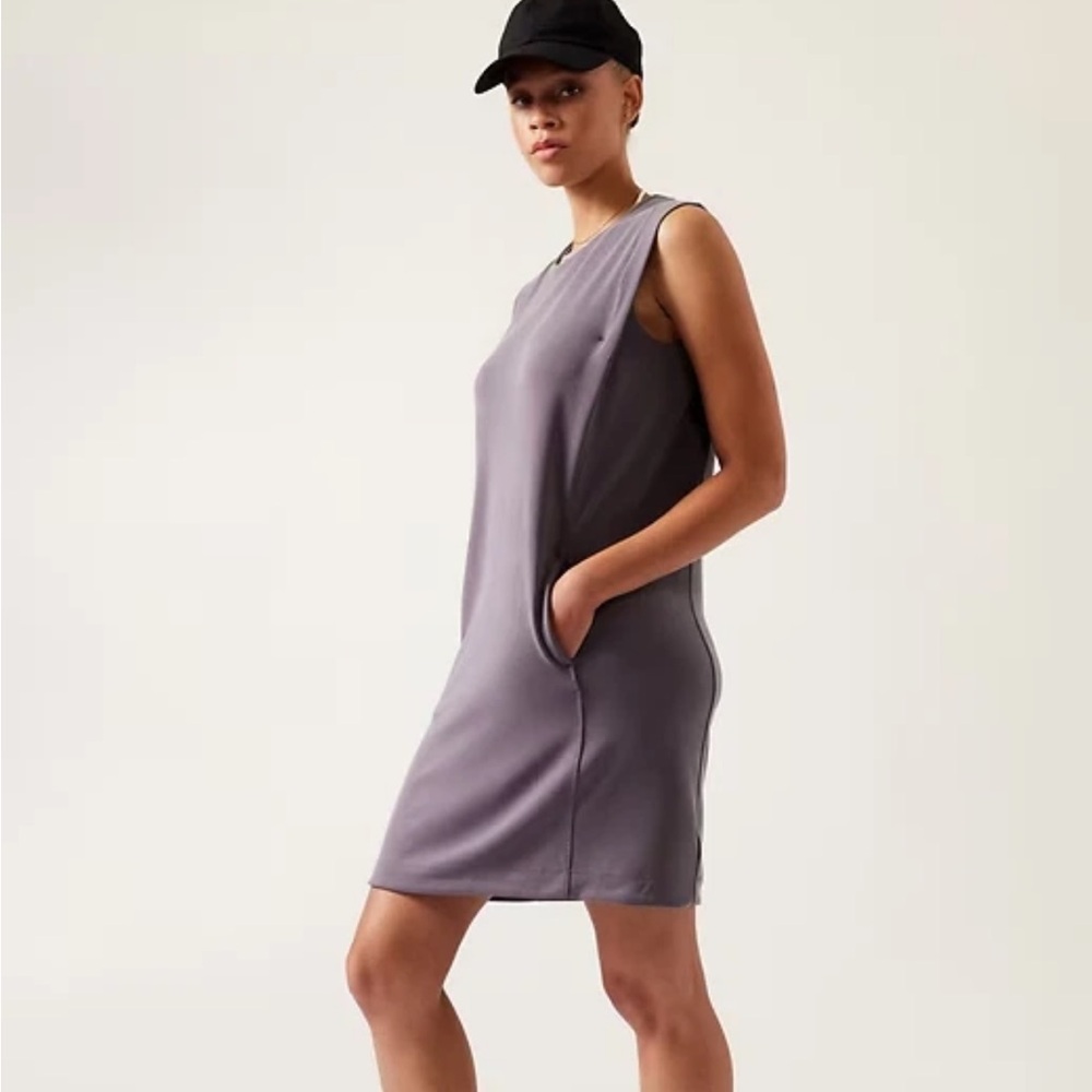 Athleta Sleeveless Mini Dress in Slate